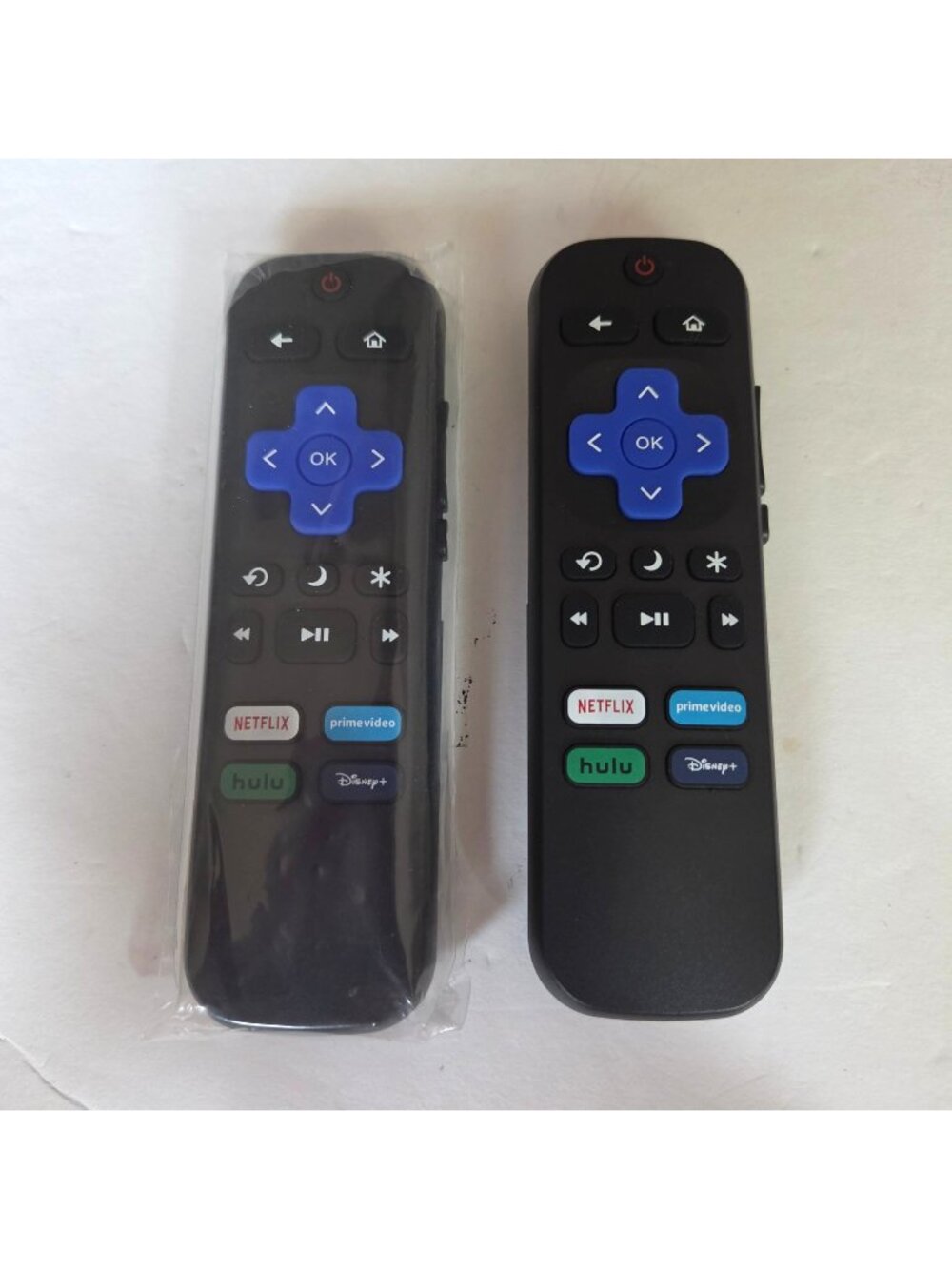 2-Pack Universal Remote Control Roku TV Netflix Hulu Prime Video Disney+ Buttons